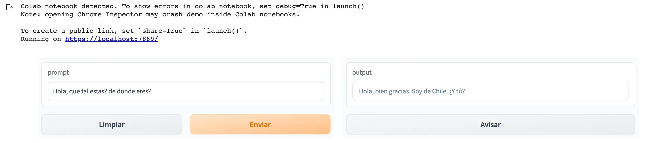 Aplicación de Gradio en Colab